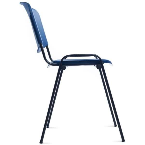 Stapelstuhl Sitzschale Kunststoff blau