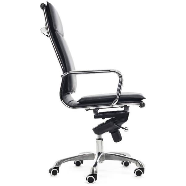 Chefsessel mit Armlehnen Kunstleder schwarz