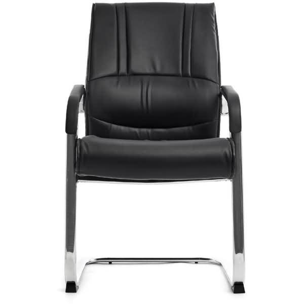 Besucherstuhl Kunstleder schwarz