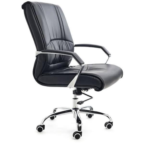 Chefsessel mit Armlehnen Kunstleder schwarz