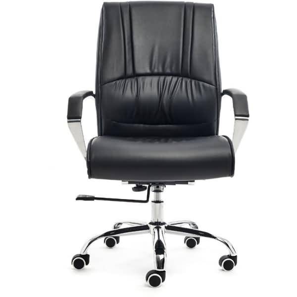 Chefsessel mit Armlehnen Kunstleder schwarz