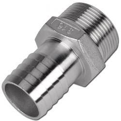 Gewindetülle - konisches Gewinde R 1 1/4" - für Schlauch Innen-Ø 32 mm (1 1/4") - 16 bar - Edelstahl 1.4401