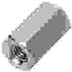 Verbindungsmuffe für Gewindestangen - Stahl verzinkt - M10 - Länge 30 mm - Schlüsselweite 13 mm