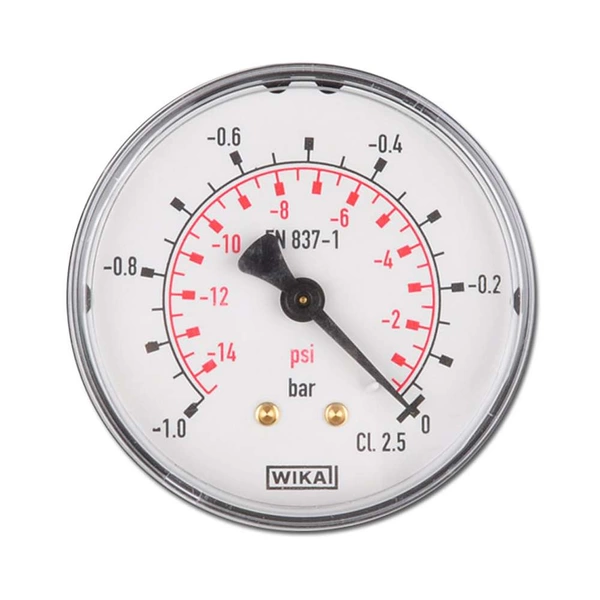 Standardmanometer - Ø 50 - Überdruck - G 1/4" - Skalenteilung 0,1 - Anzeigebereich 0 bis 2,5 bar Standardmanometer - Ø 50 - Überdruck - G 1/4" - Skalenteilung 0,1 - Anzeigebereich 0 bis 2,5 bar