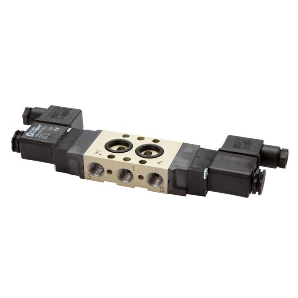 Magnetventil - 5/2-Wege - Aluminium - für Druckluft - IG G 1/4" - Impulsventil - 115 V AC - PN 1,5 bis 10