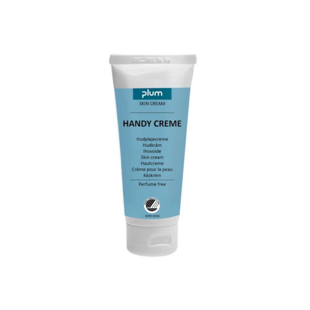 Tube Plum Handy Creme, gekennzeichnet als parfümfreie Hautcreme, geeignet für Hände, enthält Hautfeuchtigkeitscreme, 200ml.