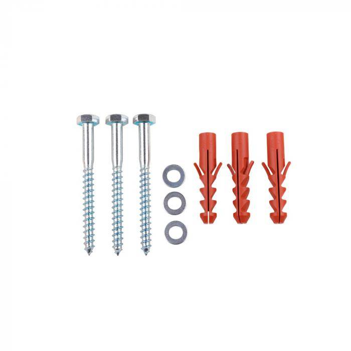 Befestigungsmaterial - Stahl verzinkt - für flexible Absperrpfosten - 3 Stück