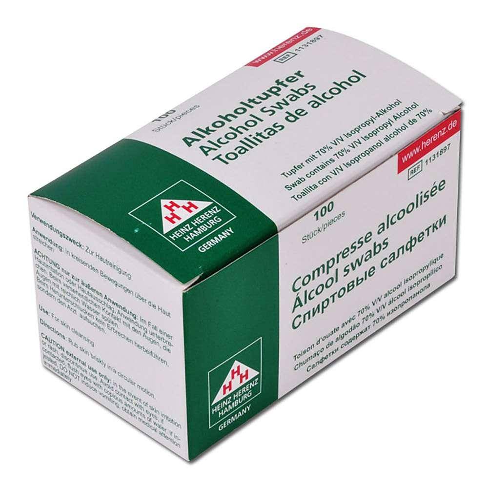 Heinz Herenz Alkoholtupfer - 100 Stück