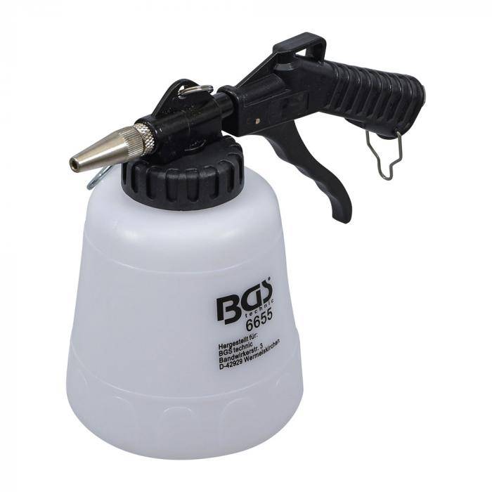 Druckluft-Sodastrahlpistole - 1 Liter - Druckluftanschluss 1/4 " - Luftverbrauch 57 l/min - Arbeitsdruck 6,3 bis 8,2 bar