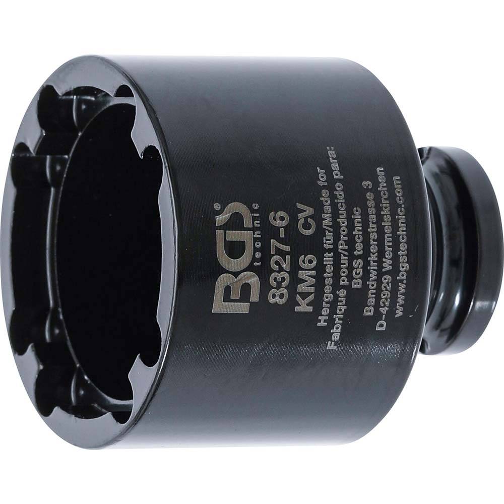 Nutmutternschlüssel - Zapfen innen liegend - KM4 bis KM12 - Chrom-Vanadium-Stahl - Innenvierkant - DIN 981 - Antriebsprofilgröße, metrisch 12,5 mm