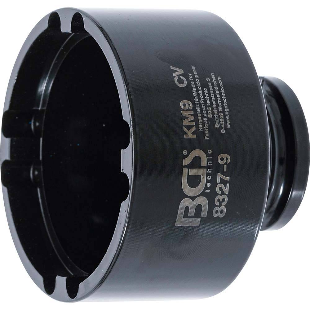 Nutmutternschlüssel - Zapfen innen liegend - KM4 bis KM12 - Chrom-Vanadium-Stahl - Innenvierkant - DIN 981 - Antriebsprofilgröße, metrisch 20 mm