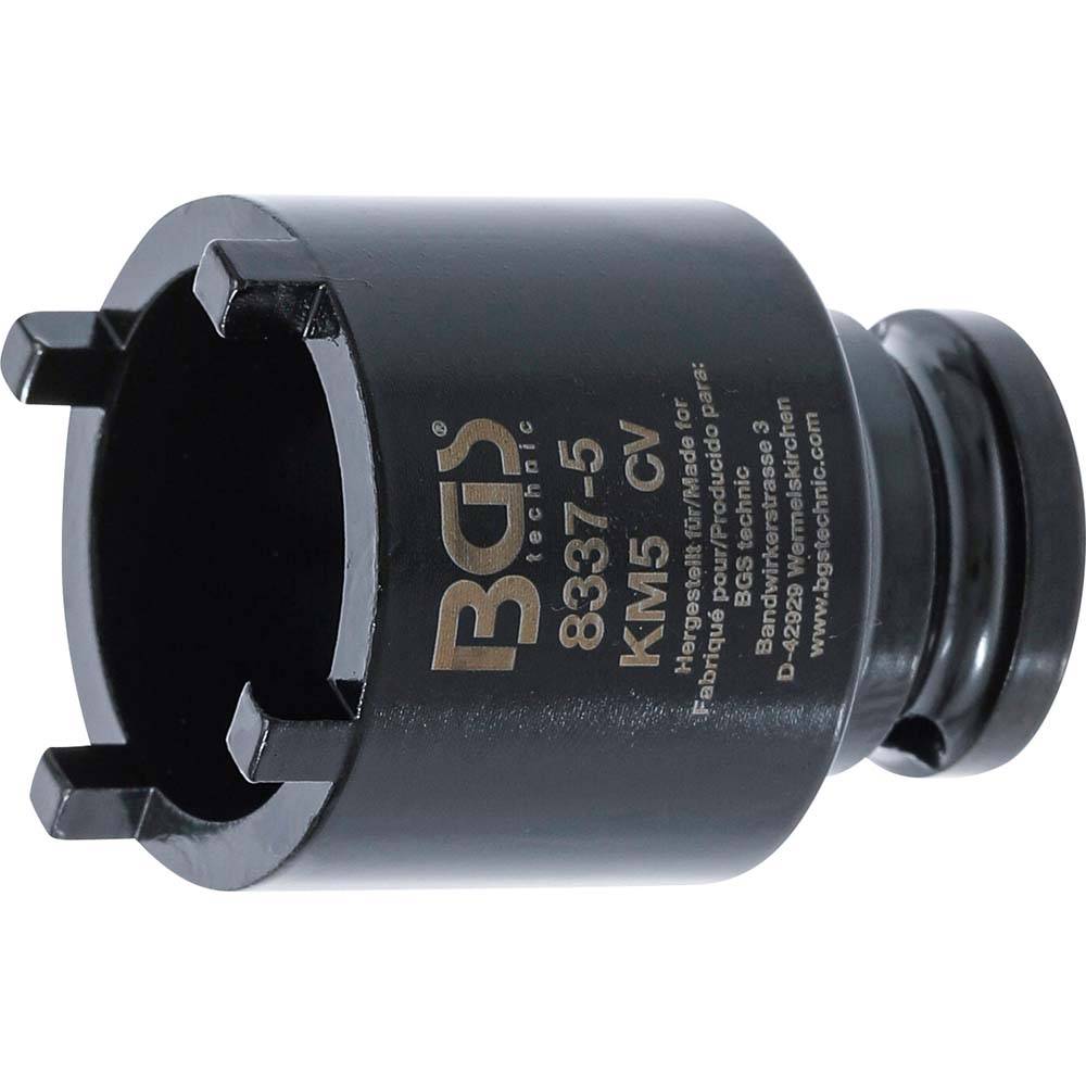 Nutmutternschlüssel - Zapfen außen liegend - KM4 bis KM12 - Chrom-Vanadium-Stahl - Innenvierkant - DIN 981 - Antriebsprofilgröße, metrisch 12,5 mm