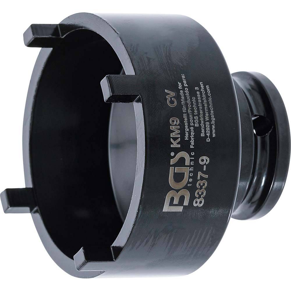 Nutmutternschlüssel - Zapfen außen liegend - KM4 bis KM12 - Chrom-Vanadium-Stahl - Innenvierkant - DIN 981 - Antriebsprofilgröße, metrisch 20 mm