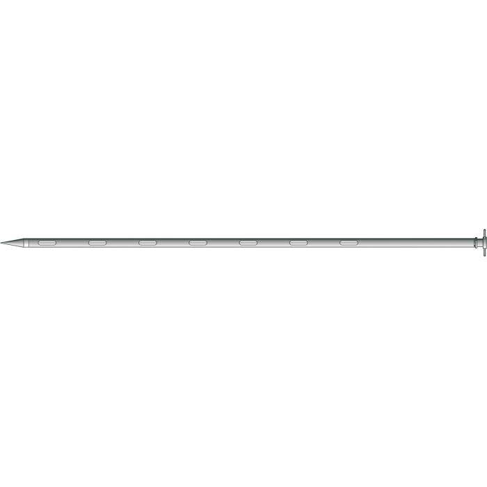 Ein langer Metallschaft oder eine Sonde, horizontal dargestellt, mit einer spitzen Spitze auf der linken Seite und einem Griff- oder Verbindungsende auf der rechten Seite.