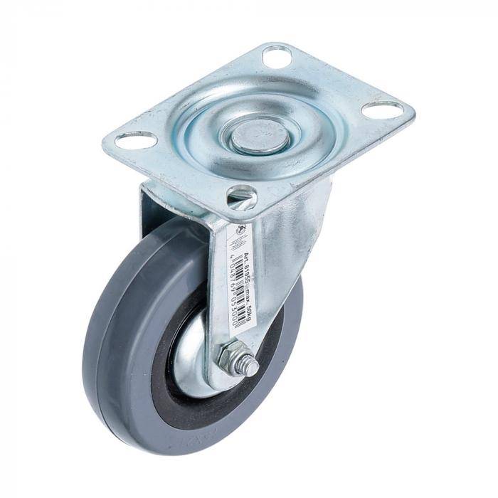 Lenkrolle - mit Anschraubsockel - Rad-Ø 75 mm - Bauhöhe 95 mm - Tragkraft 50 kg