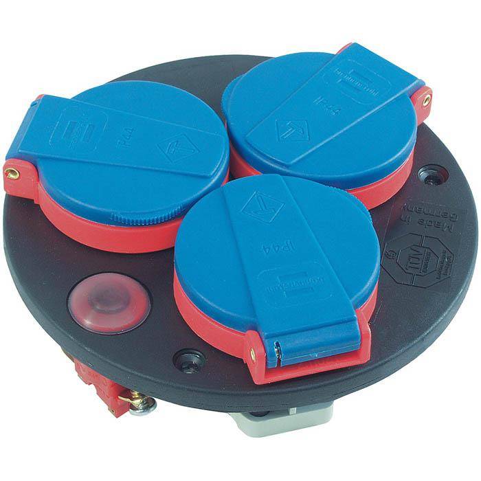 Steckdosen-Einsatz - 3-Fach - IP44 - 230 V/16 A