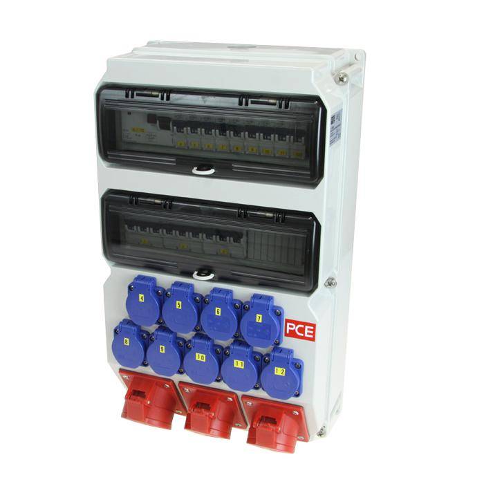 Wandverteiler "SÖLDEN" IP54 - 1x32A/ 2x16A/ 9xSSD