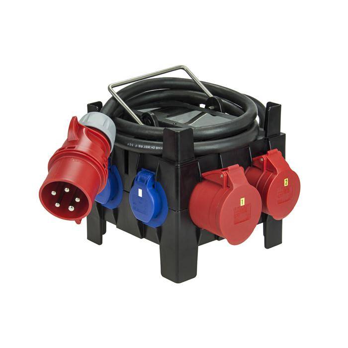 Mobilverteiler "IMST" - 2 x CEE-/ 3 x Schuko-Steckdose