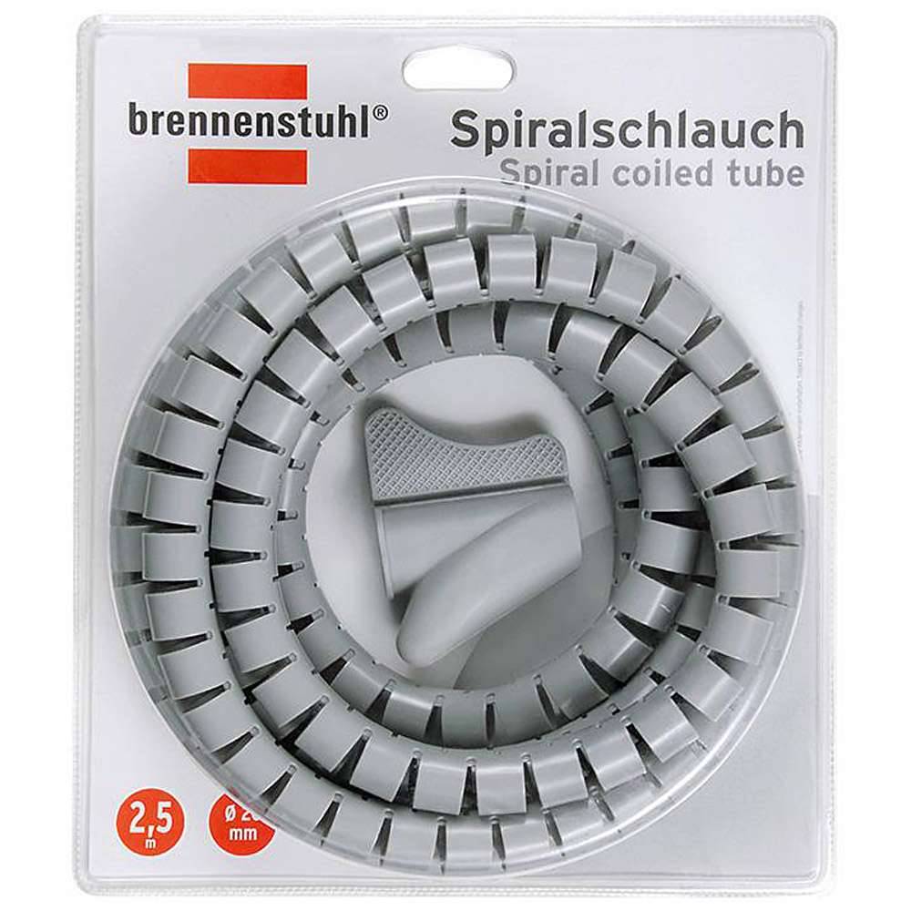 Spiralschlauch - grau - Ø 20 mm - 2,5m - im Blister