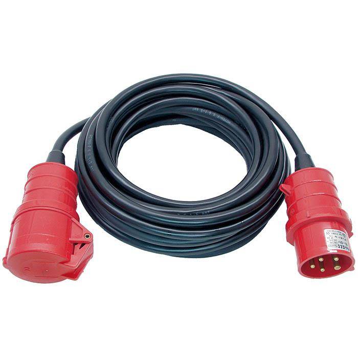 CEE Verlängerungskabel - 25 m - H07RN-F5G4.0 - Stecker/Kupplung CEE 400 V/32 A