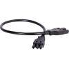 QNEQT-Verlängerung - 1 ST-3P Stecker, 250 V, 16 A - Leitungsquerschnitt H05VV-F 3 G 1,5 mm² - Länge 1 m - schwarz
