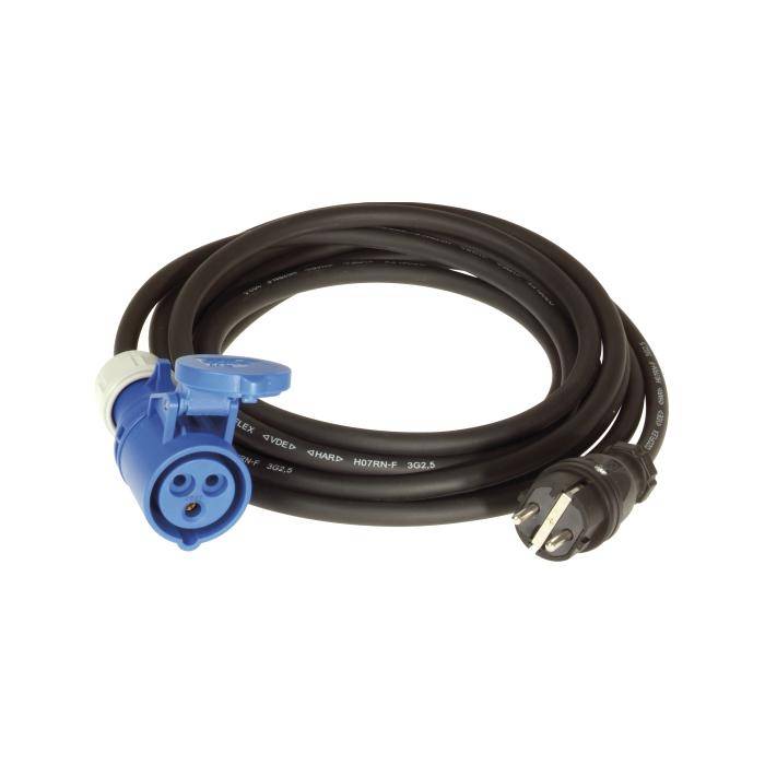 Caravan Adapterleitung mit Stecker und Kupplung - 3-polig - Nennstrom 230 V - Nennspannung 16 A - Länge 3 m