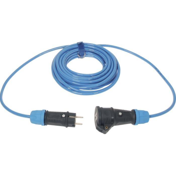 SIROX® Verlängerung - für den Außenbereich - Nennspannung 250 V - Nennstrom 16 A - Schutzart IP 44 - Kabeltyp H07BQ-F - Länge 10 m - schwarz/blau