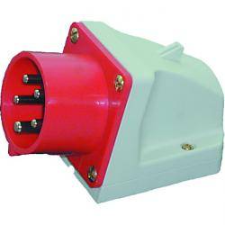 Wandgerätestecker spritzwassergeschützt 5-polig - 400 V - 6 h