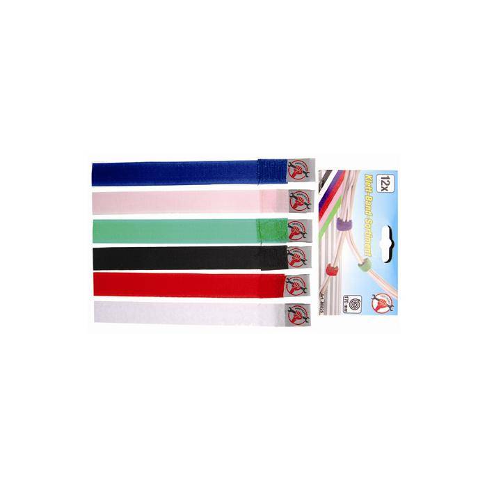 Klettband-Sortiment - farblich gekennzeichnet - 20 x 190 mm - 12-tlg.