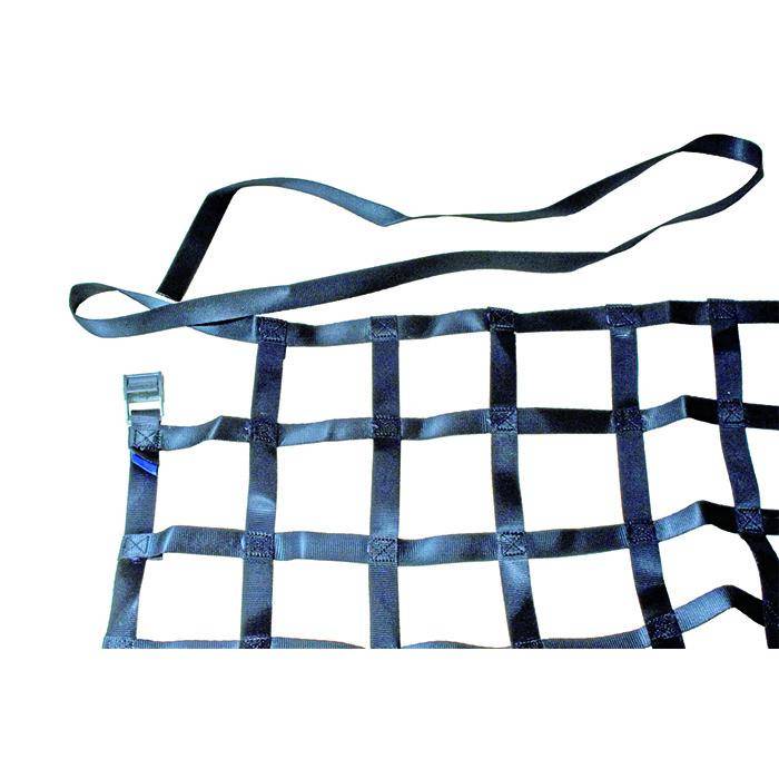 Cargo-Netz - zur Ladungssicherung - 900 x 900 mm - schwarz - inkl. 4 Gurtbänder