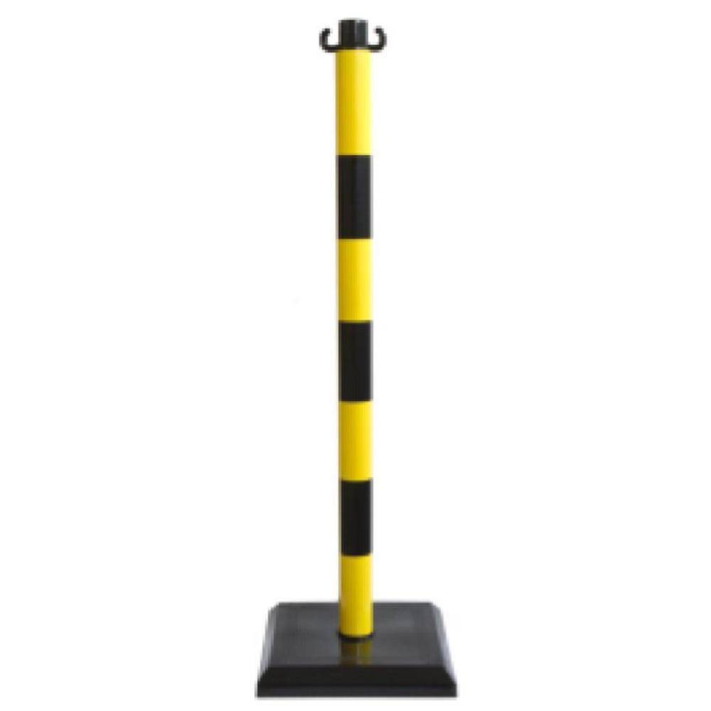 Kettenständer - CATU AL-324 - schwarz/gelb - Maße 70 x 280 x 280 mm - mit Betonfuß und einteiligem Rohr