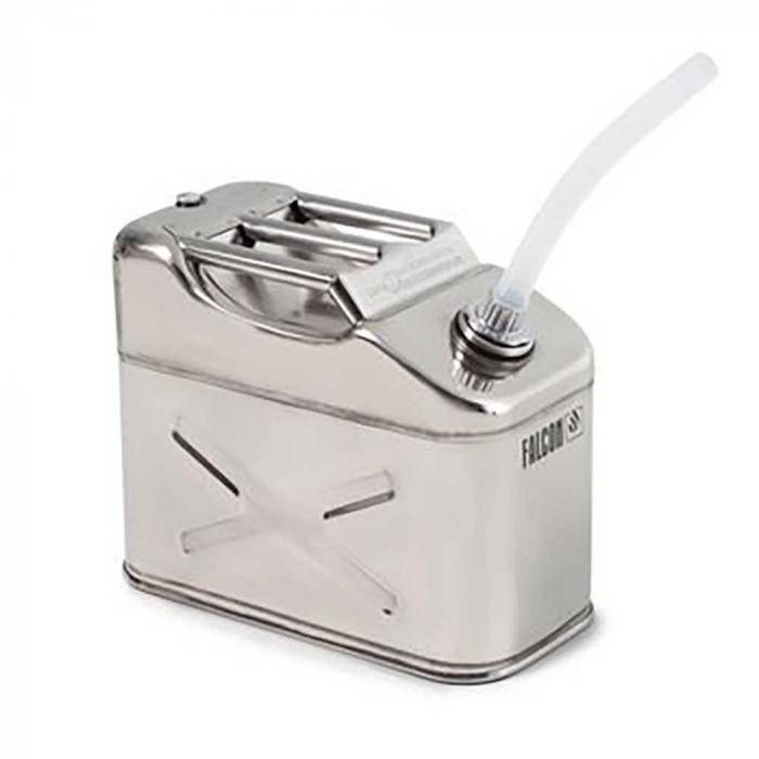 FALCON Sicherheitskanister - Edelstahl - mit Schraubkappe und Auslaufrohr - 10 Liter