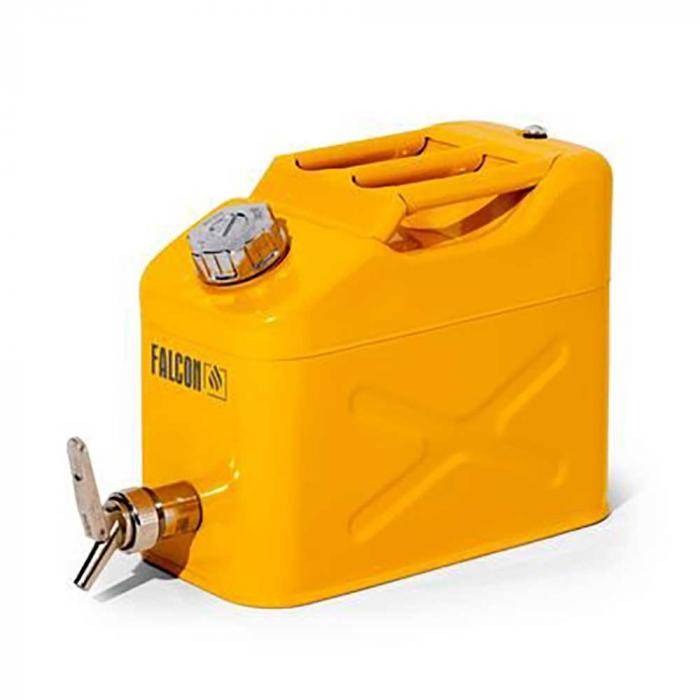 FALCON Sicherheitskanister - Stahl lackiert - mit Abfüllhahn - 10 Liter