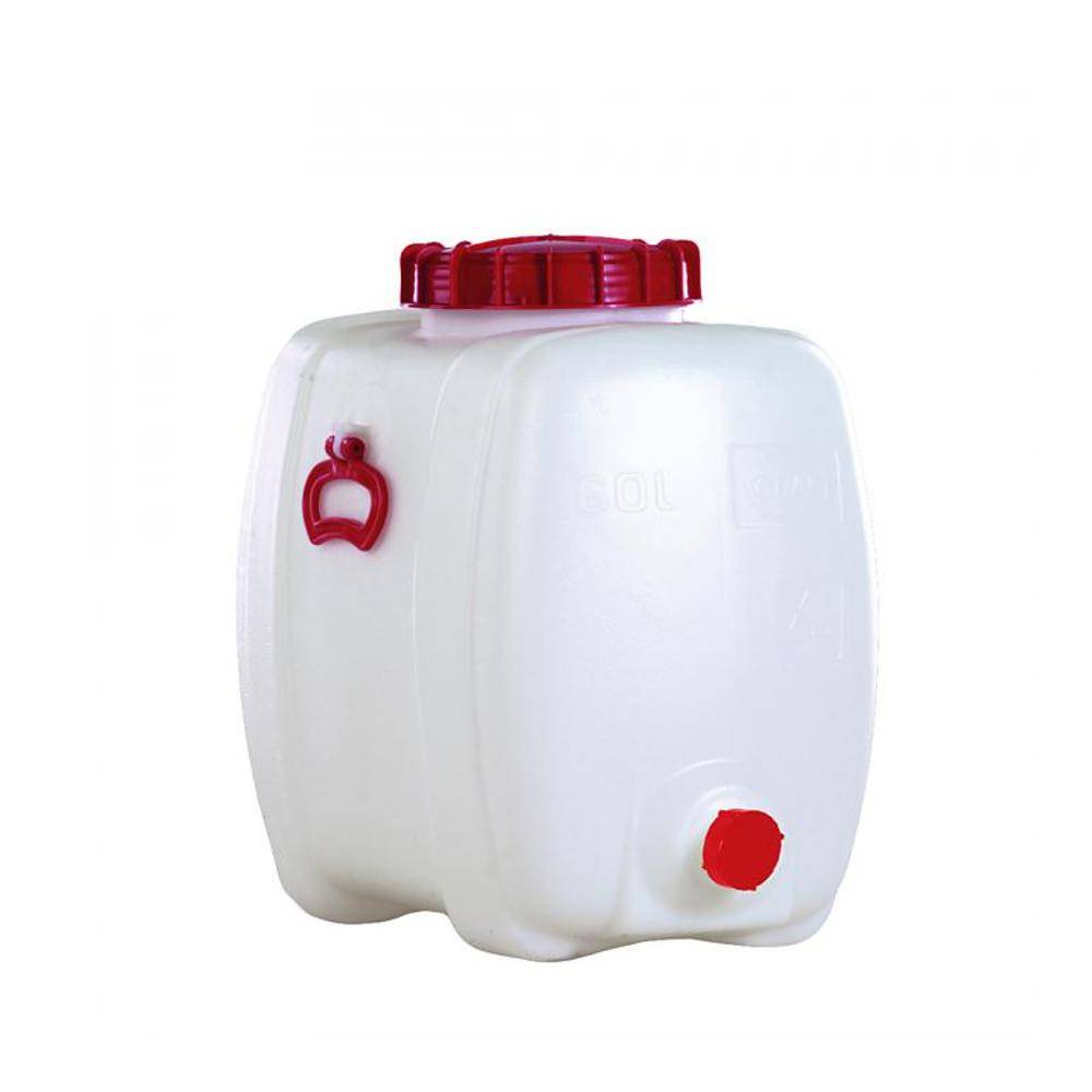 Fass aus Kunststoff - ovale Ausführung - Volumen 60 l - Graf® - Maße (L x B x H) 520 x 355 x 475 mm - Höhe ink. Schraubdeckel 530 mm - Gewicht 3,3