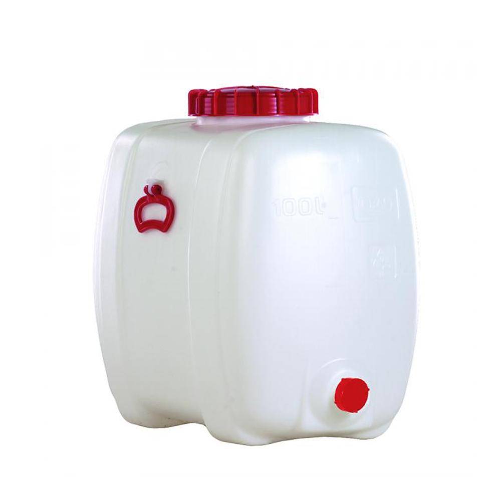 Fass aus Kunststoff - ovale Ausführung - Volumen 100 l - Graf® - Maße (L x B x H) 600 x 410 x 550 mm - Höhe ink. Schraubdeckel 610 mm - Gewicht