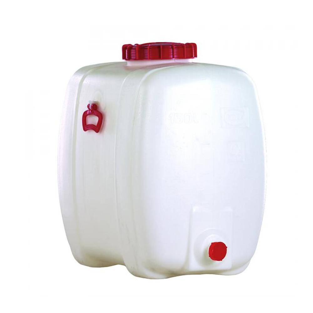 Fass aus Kunststoff - ovale Ausführung - Volumen 150 l - Graf® - Maße (L x B x H) 680 x 470 x 650 mm - Höhe ink. Schraubdeckel 710 mm - Gewicht