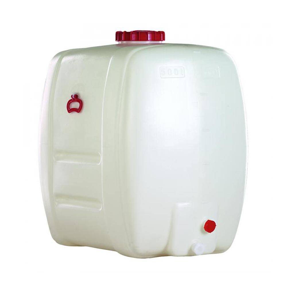 Fass aus Kunststoff - ovale Ausführung - Volumen 500 l - Graf® - Maße (L x B x H) 1050 x 700 x 970 mm - Höhe ink. Schraubdeckel 1010 mm - Gewicht