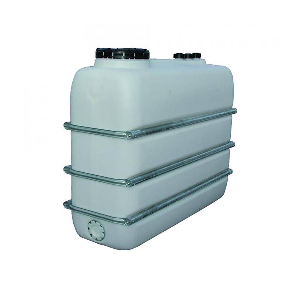 Lagertank - KTW- und KSW-Zulassung - Volumen 2000 l - Graf® - Maße (L x B x H) 2070 x 720 x 1690 mm - Anzahl Bandagen 3 Stück - Anzahl Verschraubun