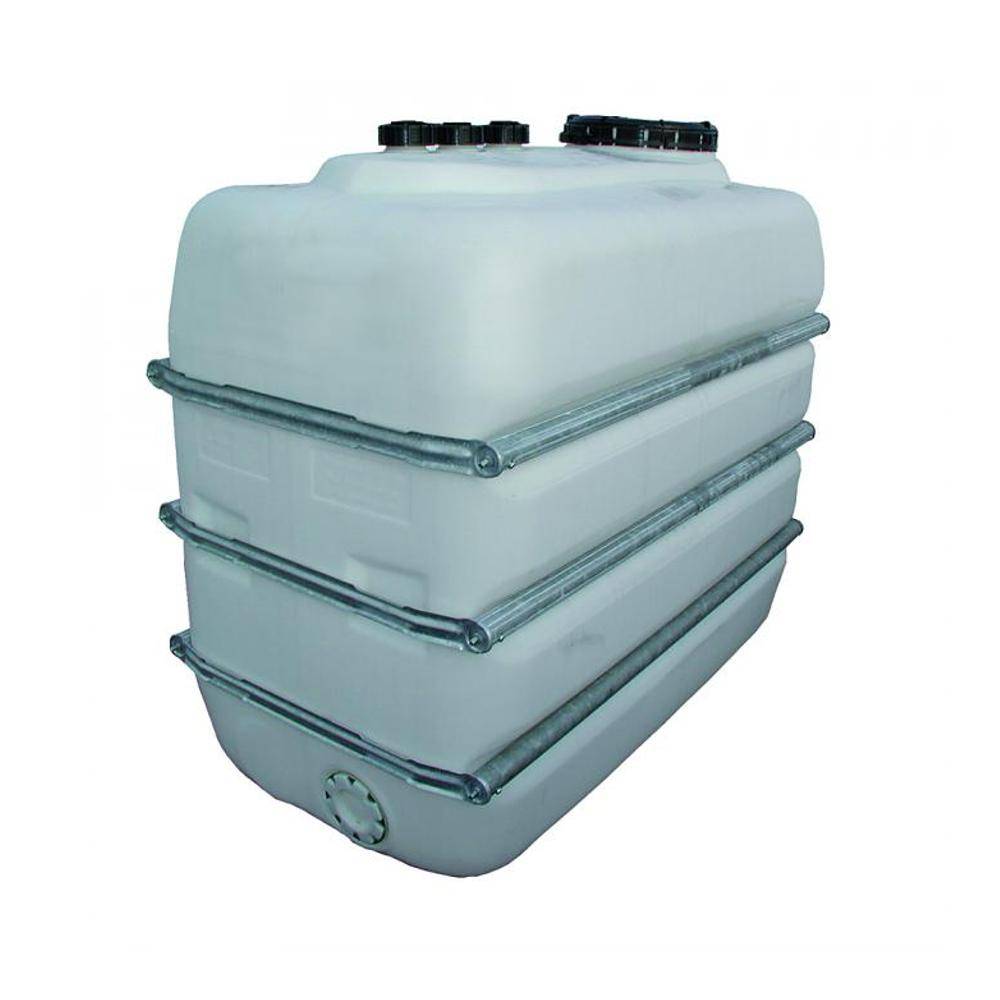 Lagertank - KTW- und KSW-Zulassung - Volumen 2500 l - Graf® - Maße (L x B x H) 1870 x 995 x 1650 mm - Anzahl Bandagen 3 Stück - Anzahl Verschraubun