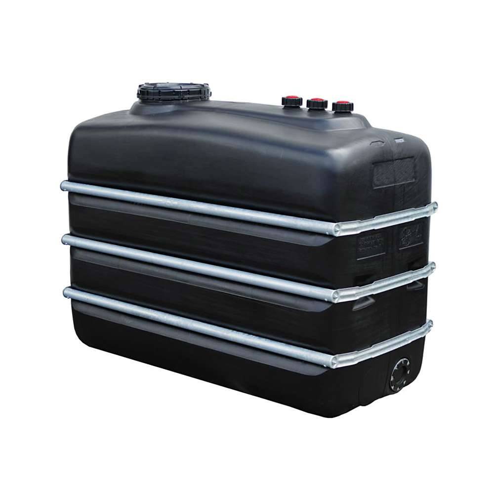 Lagertank - KTW- und KSW-Zulassung - Volumen 3000 l - Graf® - Maße (L x B x H) 2230 x 995 x 1650 mm - Anzahl Bandagen 3 Stück - Anzahl Verschraubun