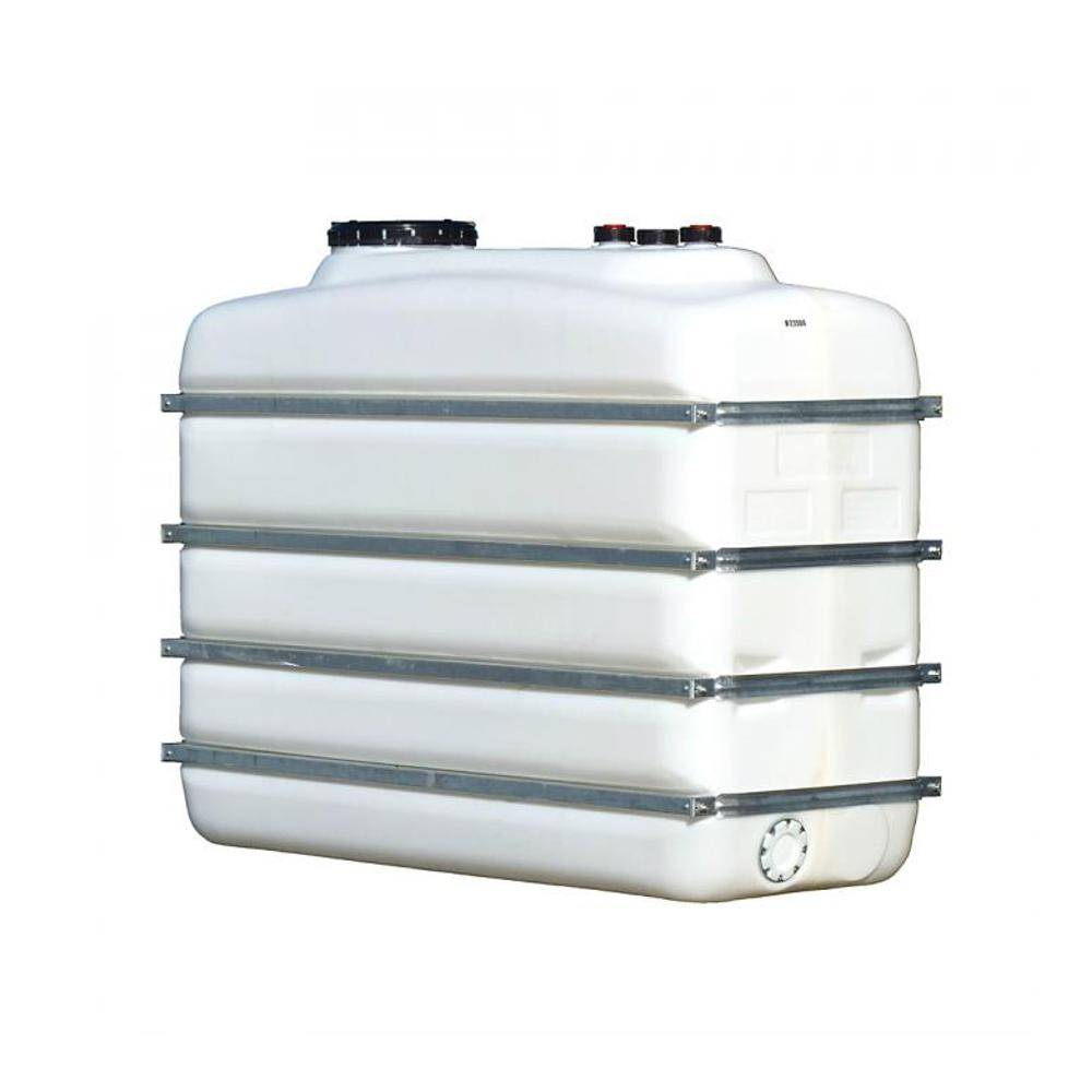 Lagertank - KTW- und KSW-Zulassung - Volumen 4000 l - Graf® - Maße (L x B x H) 2430 x 995 x 1950 mm - Anzahl Bandagen 4 Stück - Anzahl Verschraubun