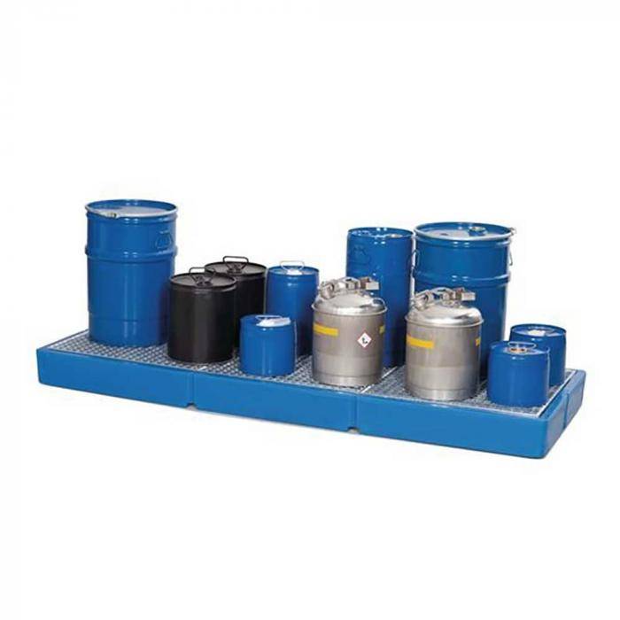 Bodenelement BK 22.8 - Polyethylen (PE) - 2200 x 800 x 150 mm - mit verzinktem Gitterrost