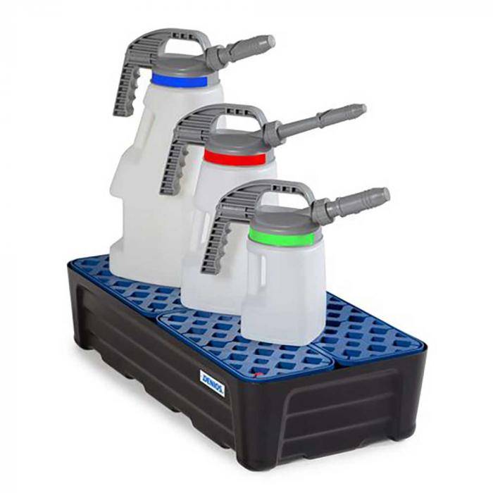 Kleingebindewanne SC-P 40 - Polyethylen (PE) - mit PE-Gitterrost - 40 Liter Auffangvolumen