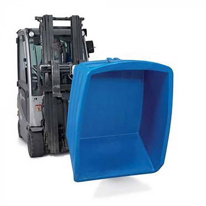Kippbehälter Schwerlast - aus Polyethylen (PE) - 500 Liter Volumen - blau