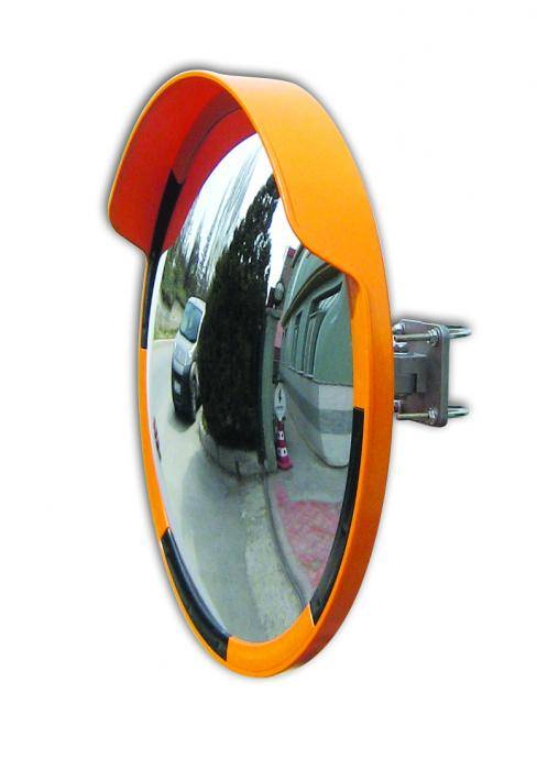 Sicherheitsspiegel - Acryglas - Ø 600mm - Rahmen gelb/schwarz