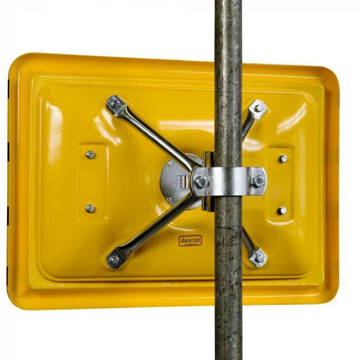 4-Punkt-Kugelgelenkhalterung - Stahl elektrogalvanisiert - für Spiegel bis 400 x 600 mm