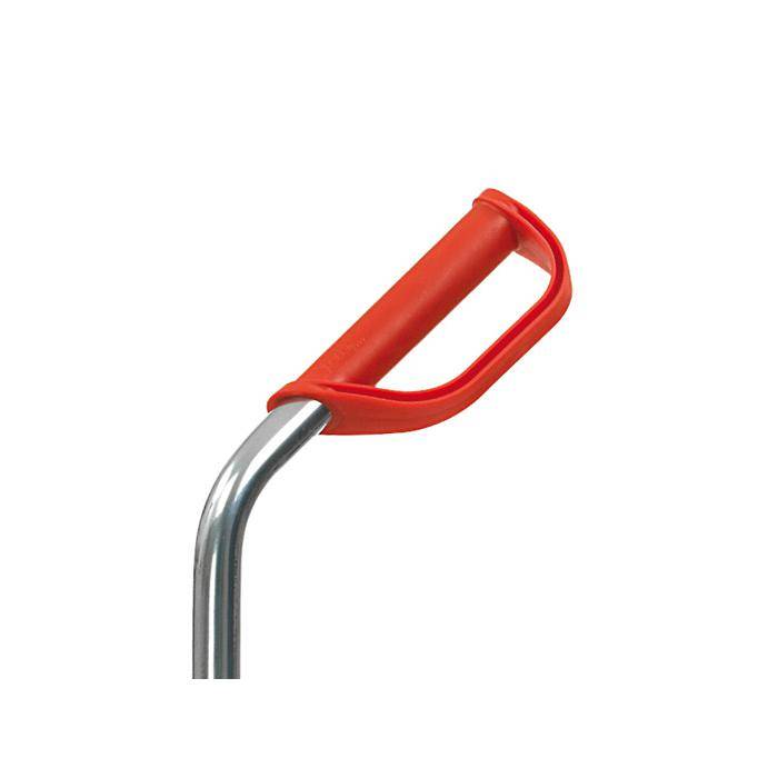 Handgriff mit Sicherheitsbügel - für Alukarren - passend für Rohr Ø 27 mm - rot