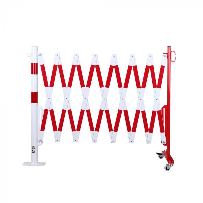 Scherengitter - mit Sperrpfosten zum Aufdübeln - Sperrpfosten-Ø 60 mm - 70-55