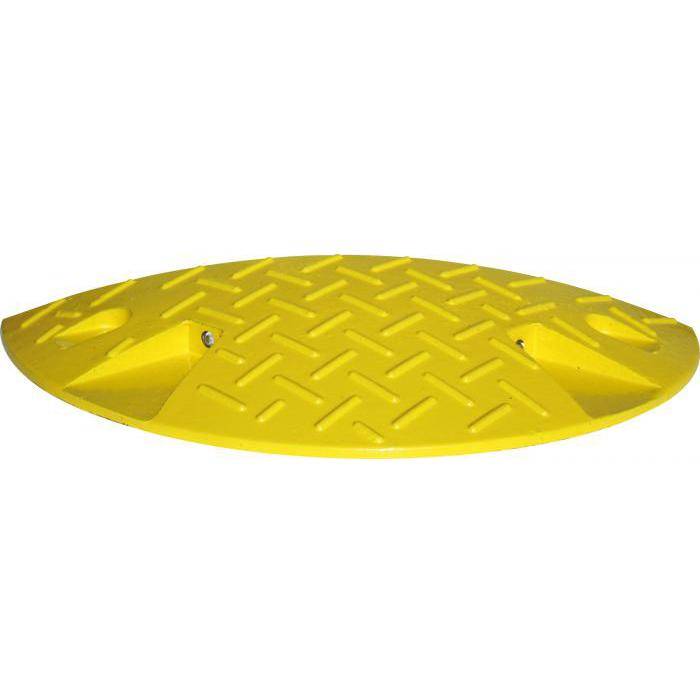 Fahr-Bahn-Schwelle - Höhe 75 mm - Breite 230 mm - gelb - Endstück