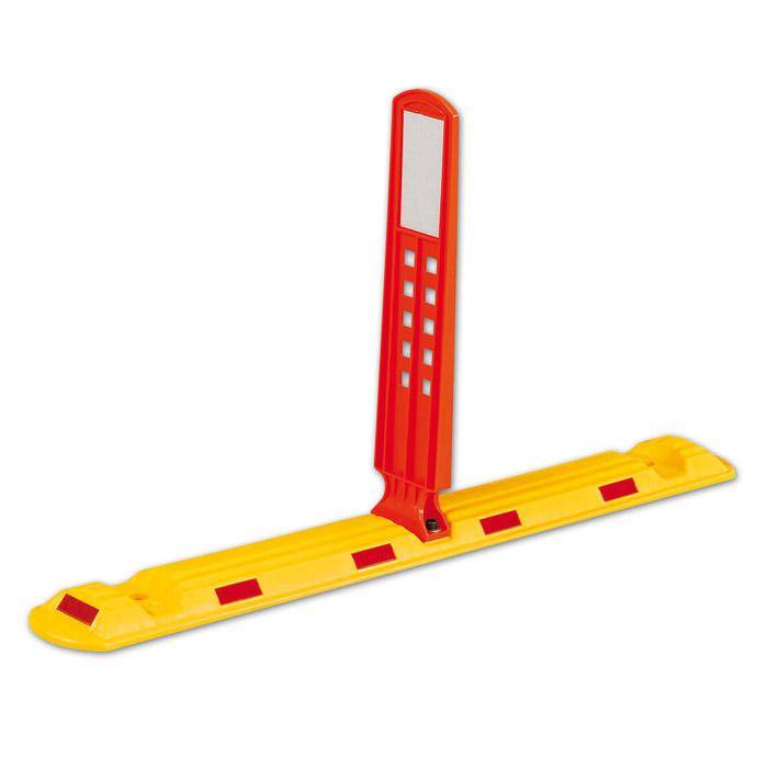 Leitschwelle - PPC - 1170x150x600mm - mit Sichtzeichen - gelb/rot - groß
